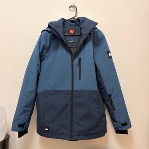 Quiksilver Men's Navy and Slate Blue Hooded Jacket